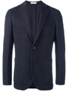 Boglioli Two Button Blazer, Men's, Size: 50, Grey, Virgin Wool/cotton/cupro