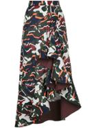 Dion Lee Artillery Drape Camouflage Print Skirt - Multicolour