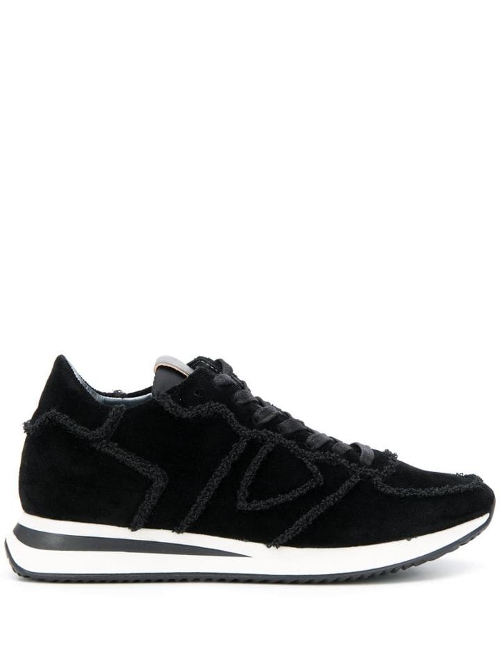 Philippe Model Seam-detail Velour Trainers - Black