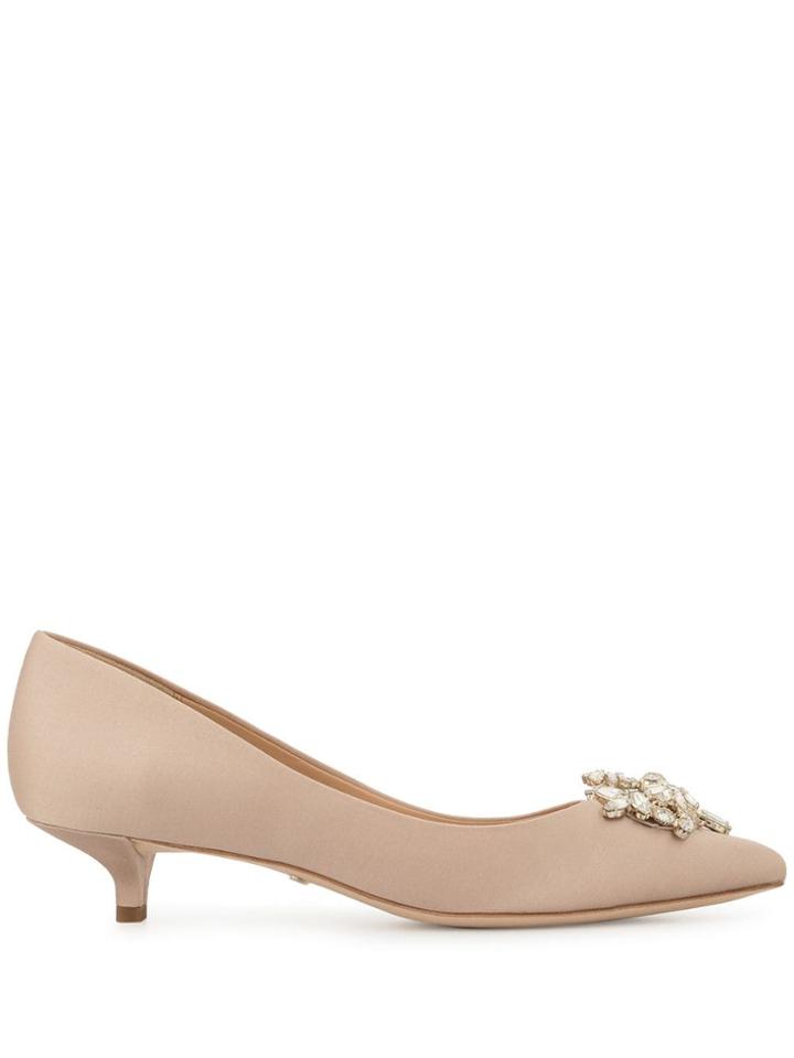 Badgley Mischka Kitten Heel Pumps - Pink