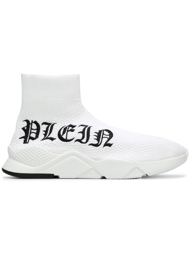 Philipp Plein Philipp Plein Msc1671pte074n 01 White Leather/fur/exotic