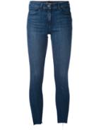 3x1 - Frayed Cropped Jeans - Women - Cotton/polyester/spandex/elastane - 26, Blue, Cotton/polyester/spandex/elastane
