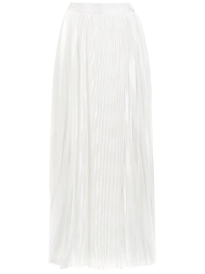 Tufi Duek Midi Pleated Skirt - White