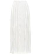 Tufi Duek Midi Pleated Skirt - White
