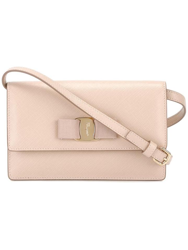 Salvatore Ferragamo 'vara' Crossbody Bag, Women's, Nude/neutrals, Calf Leather