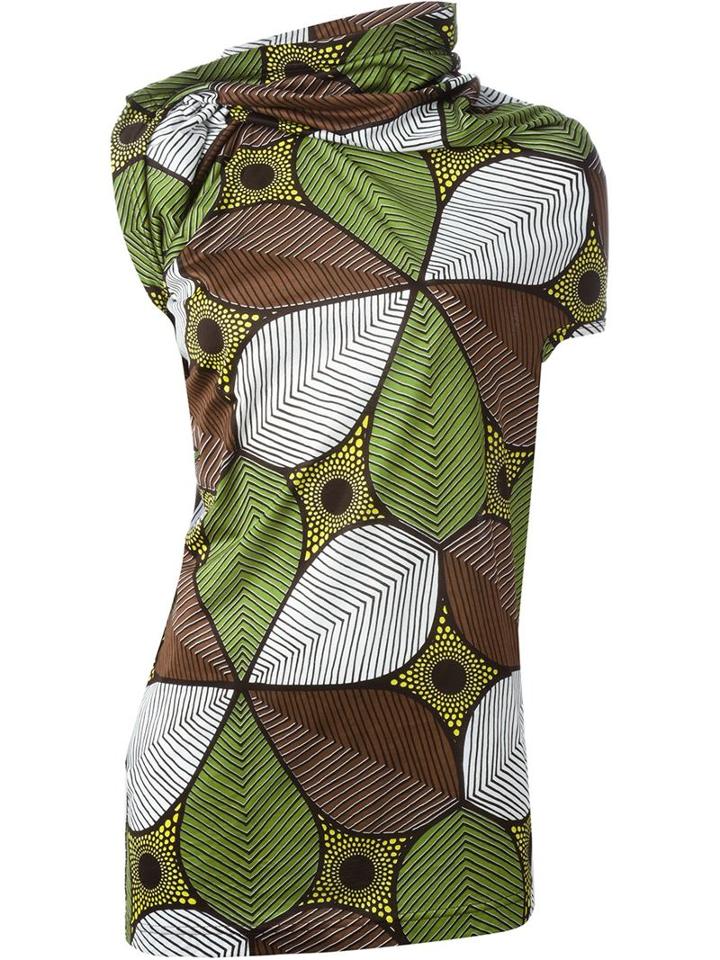 Junya Watanabe Comme Des Garçons Printed Asymmetric Top