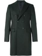 Tonello Double Breasted Coat, Men's, Size: 48, Green, Acetate/viscose/cashmere/wool