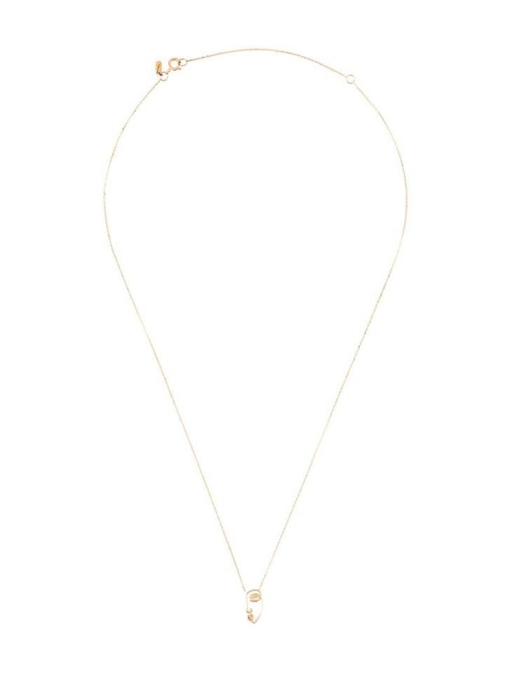 Sarah & Sebastian 'face' Necklace, Women's, Metallic