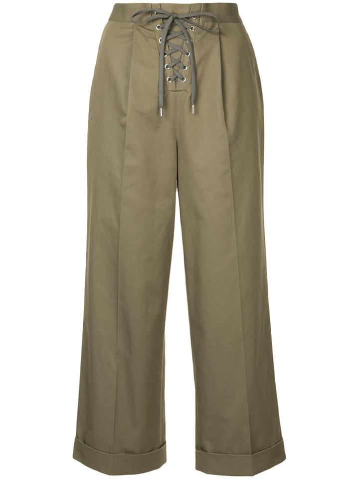 G.v.g.v. Cropped Lace-up Trousers - Brown
