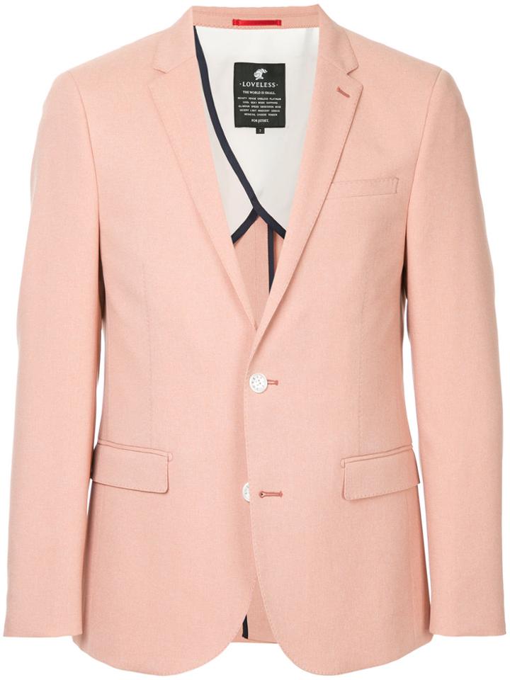 Loveless Classic Fitted Blazer - Pink & Purple