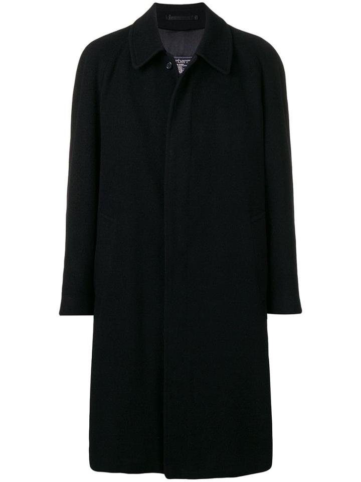 Burberry Vintage 1990's Straight Midi Coat - Blue
