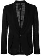Tom Rebl Shawl Lapel Blazer, Men's, Size: 48, Black, Cotton/linen/flax/spandex/elastane/polyester Taffeta