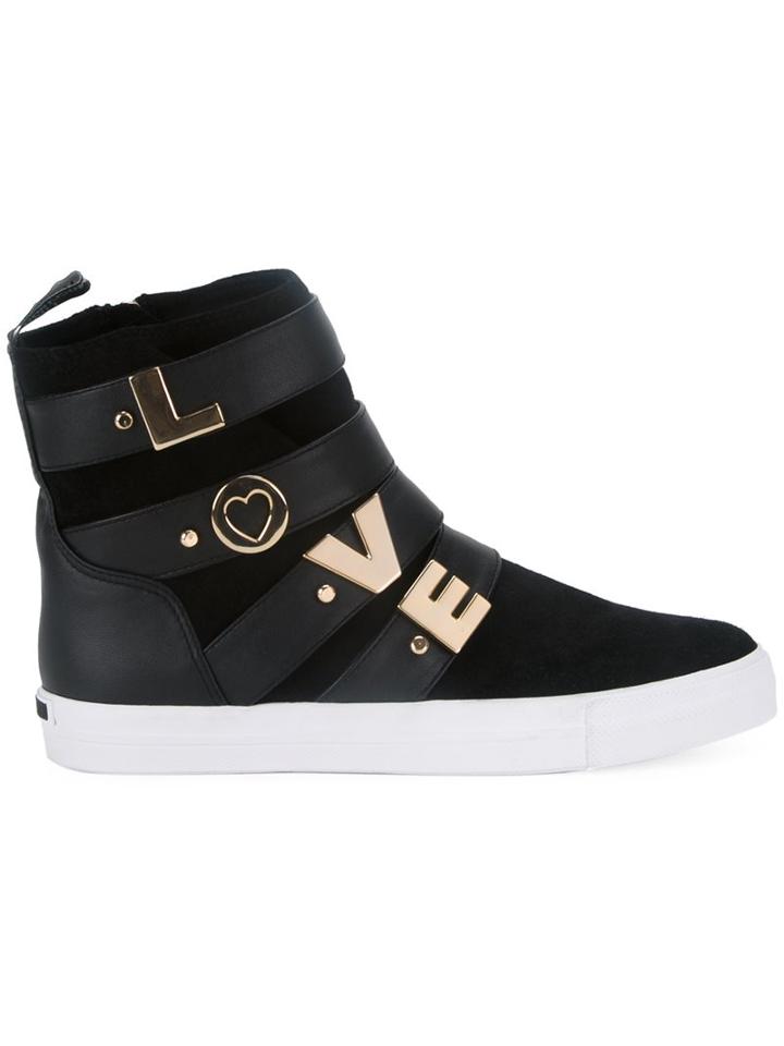 Love Moschino 'love' Zip Up Hi-tops