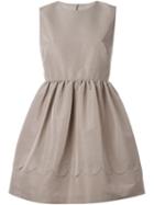 Red Valentino Sleeveless Flared Dress, Women's, Size: 42, Nude/neutrals, Polyester/acetate