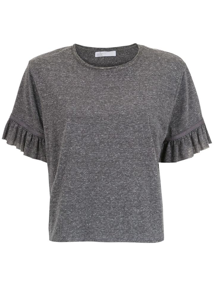 Nk Top With Ruffled Sleeves - Grey