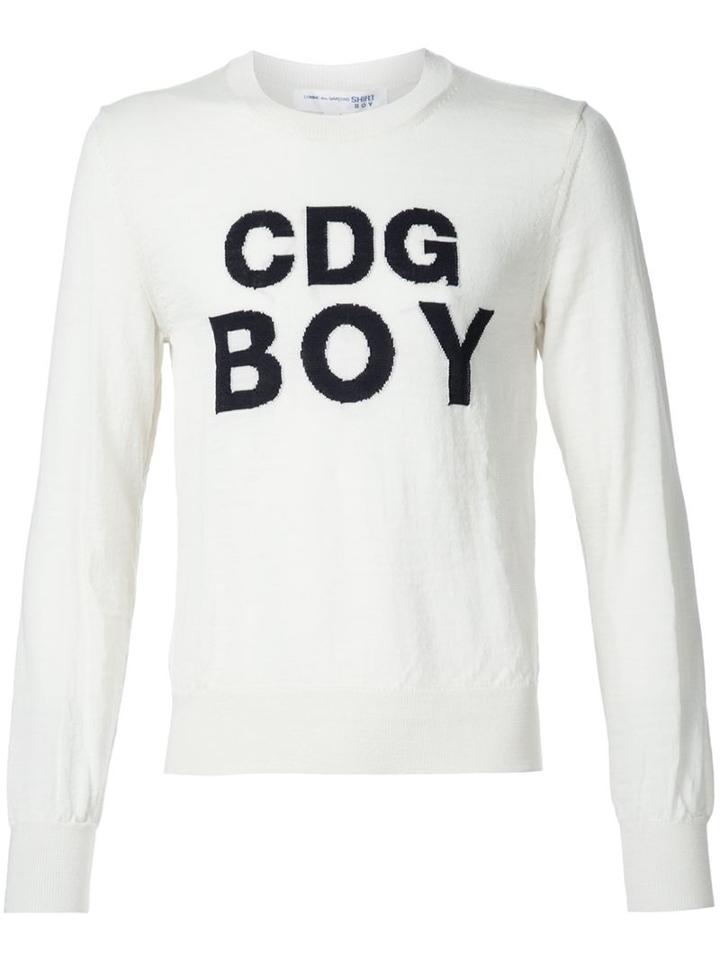 Comme Des Garçons Shirt Logo Intarsia Jumper