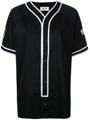 G.v.g.v.flat Shortsleeved Baseball Shirt, Women's, Black, Cotton