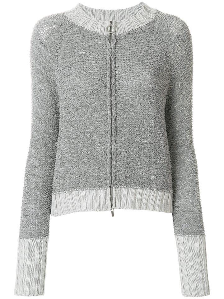 Fabiana Filippi Zipped Cardigan - Grey