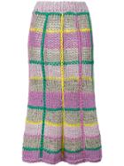 Natasha Zinko Knit Skirt With Check Pattern - Multicolour