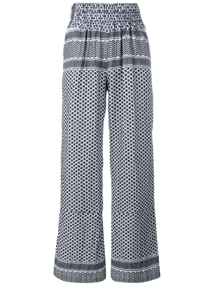 Cecilie Copenhagen Keffiyeh Cotton Trousers, Women's, Size: 1, White, Cotton