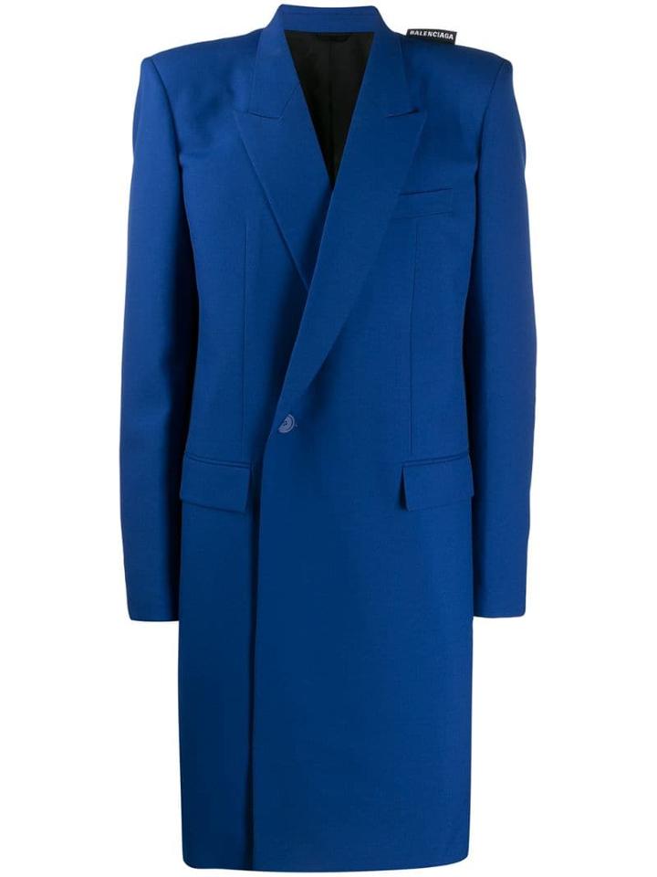 Balenciaga 80's Shoulder Coat - Blue