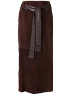 The Row Straight Midi Skirt - Red