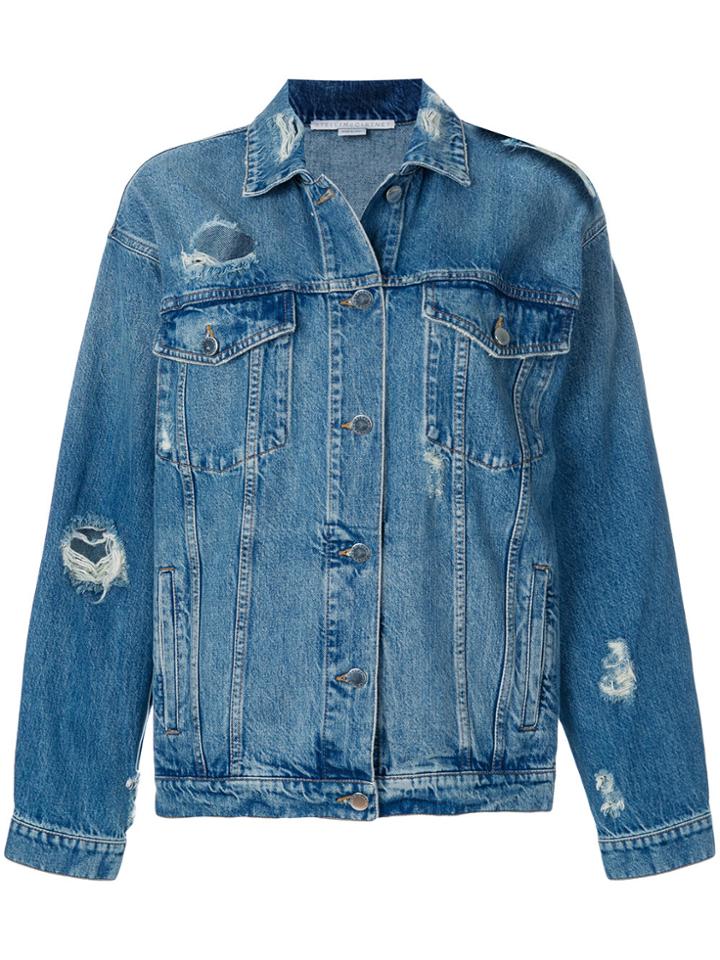 Stella Mccartney Distressed Denim Jacket - Blue
