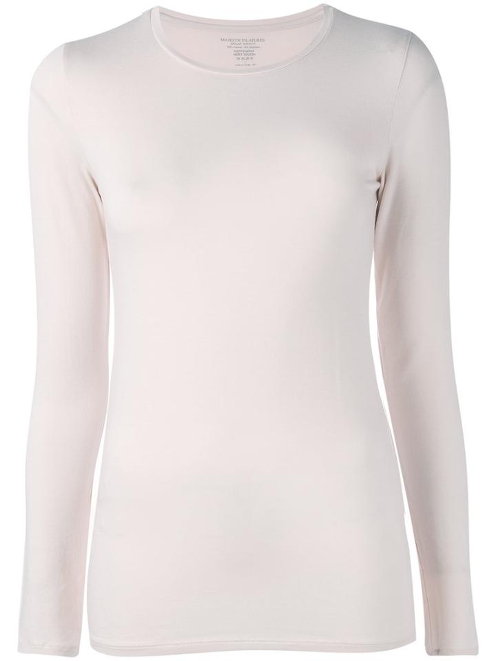 Majestic Filatures Long Sleeve T-shirt, Women's, Size: 1, Pink/purple, Spandex/elastane/viscose