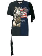 Night Market Embellished Printed T-shirt - Grey