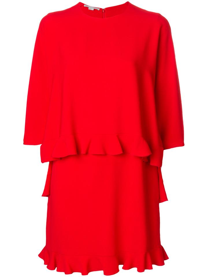 Stella Mccartney Ruffle Trim Dress - Red