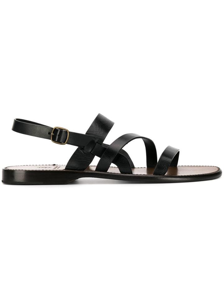 Silvano Sassetti Open Toe Sandals - Black