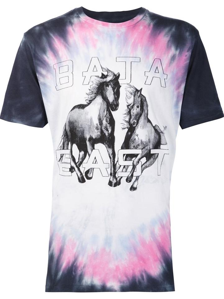 Baja East Logo Print T-shirt, Men's, Size: 1, Pink/purple, Cotton