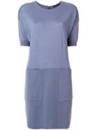 Les Copains Panelled Jersey Dress - Blue
