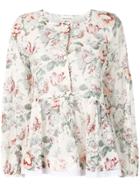 Semicouture Note Floral Shirt - White
