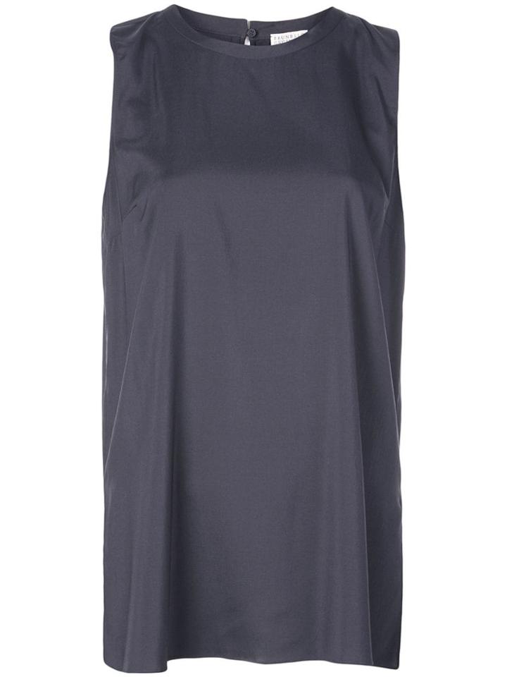 Brunello Cucinelli Loose-fit Sleeveless Blouse - Black
