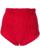 Macgraw Cable Knit Knicker Shorts - Red