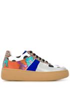 Maison Margiela Colour Block Sneakers - Orange