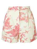 Philosophy Di Lorenzo Serafini Romantic Print Shorts, Women's, Size: 40, Pink/purple, Cotton