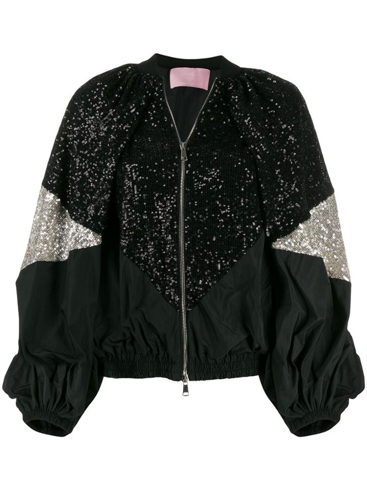 Giamba Sequin Bomber Jacket - Black