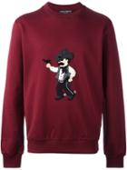 Dolce & Gabbana Cowboy Patch Sweatshirt, Men's, Size: 46, Red, Cotton