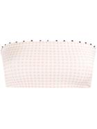 Marysia Gingham Strapless Bikini Top - Pink