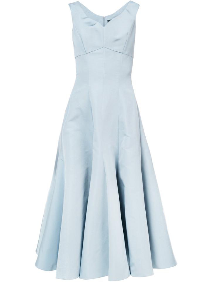 Christian Siriano Flared Midi Dress - Blue