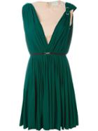 Lanvin Draped Dress, Women's, Size: 38, Green, Spandex/elastane/viscose/cupro