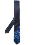 Gabriele Pasini Embroidered Floral Tie - Blue