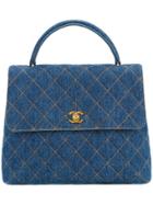 Chanel Vintage Denim Quilted Handbag - Blue