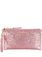 Miu Miu Glitter Logo Wallet - Pink