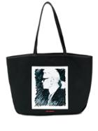 Karl Lagerfeld Karl Legend Canvas Tote - Black