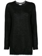 Red Valentino Oversized Long-sleeve Sweater - Black