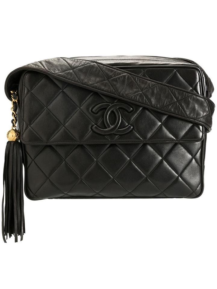 Chanel Pre-owned Cc Mark Tassel Shoulder Bag - Black