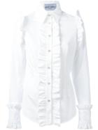 Daizy Shely Ruffled Shirt, Women's, Size: 42, White, Cotton